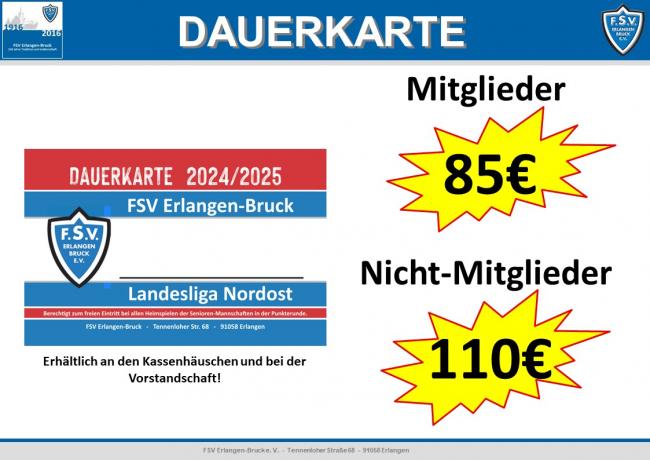 Dauerkarte - Saison 2024/2025